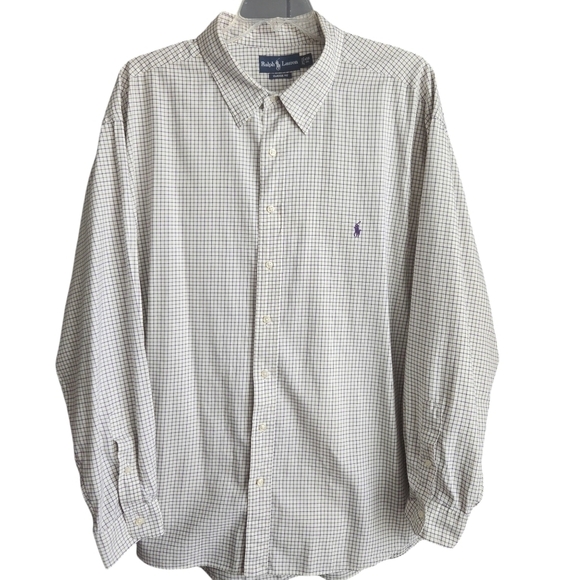 Polo Ralph Lauren L/S Button Down Checkered Shirt Classic Fit Mens Sz 4XB - Picture 2 of 9